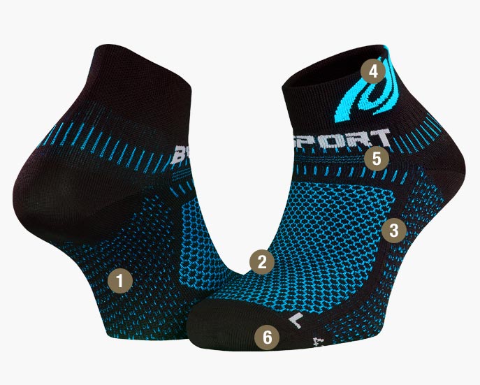 Socks Light 3D black/blue